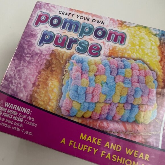 Purple Ladybug Craft Your Own Pompom Purse Kit - Picture 2 of 6